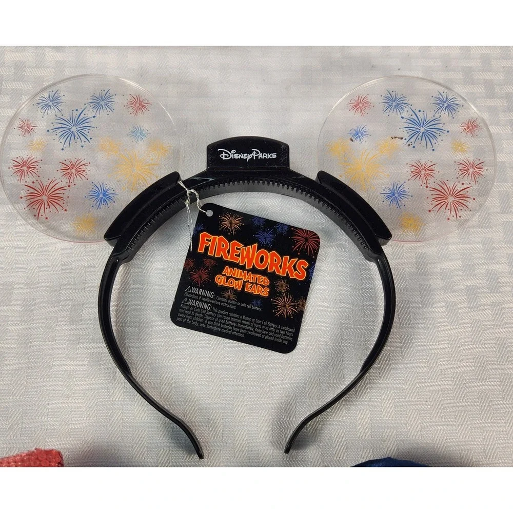Disney Parks Edition Set Of 3 Mickey Mouse Minnie Ears Lights Up New with Tags